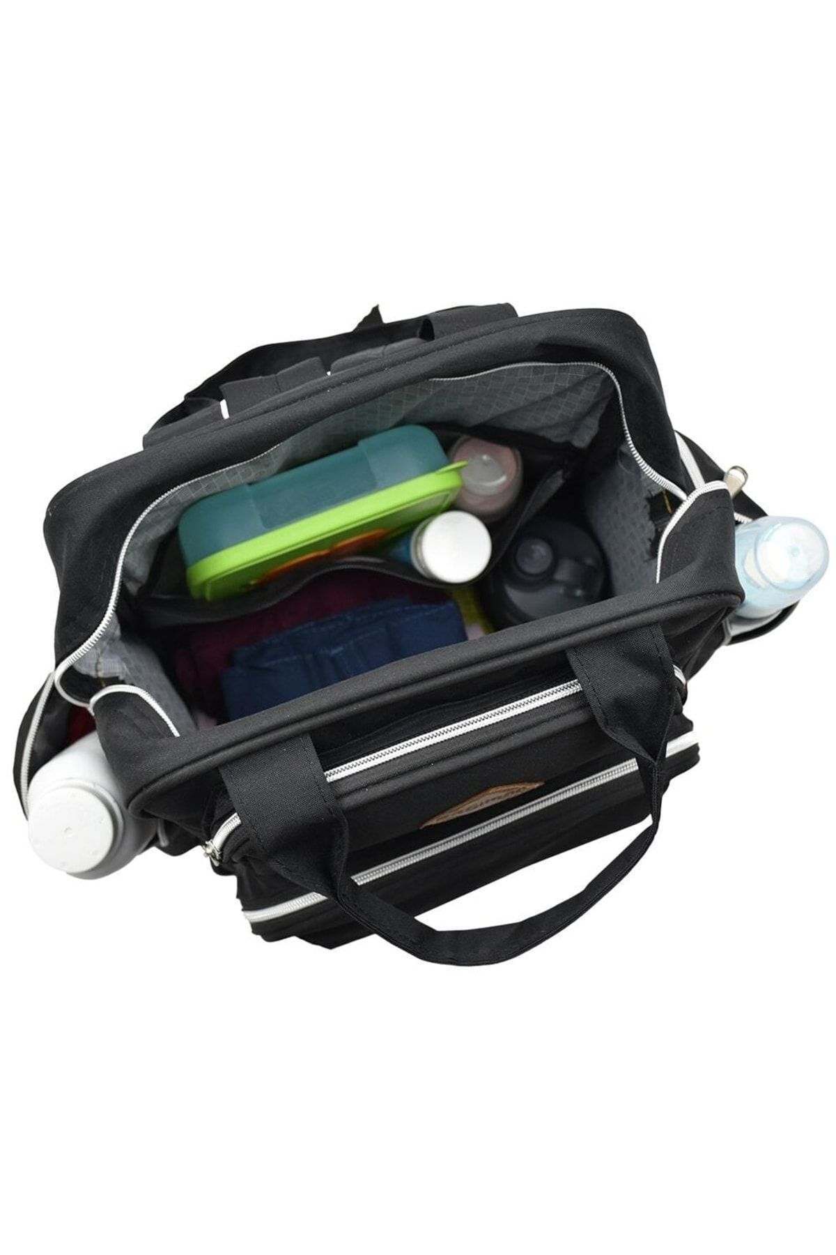 Bagimoo Cepli Anne Bebek Bakım Sırt Çantası Biberon Termoslu Sıvı Geçirmez Bebek Çantası fotoğrafı 7 (önizleme)