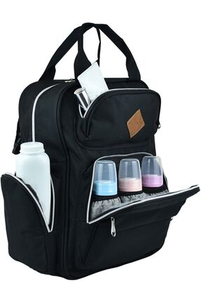 Bagimoo Cepli Anne Bebek Bakım Sırt Çantası Biberon Termoslu Sıvı Geçirmez Be...