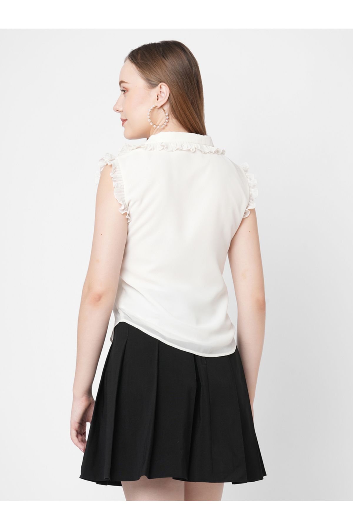 Mish By Styli-قميص جورجيت مكشكش على شكل قميص 2