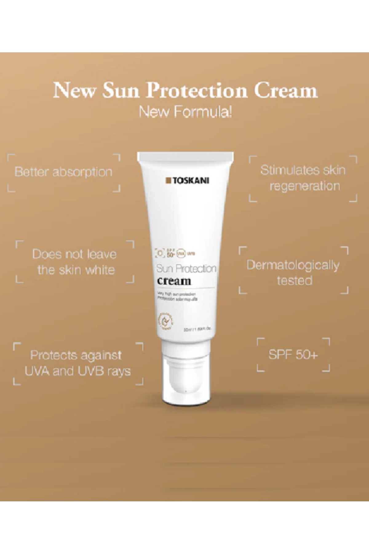 ضد آفتاب صورت   Toskani | SunProtectionCream50mlSPF 50 اورجینال - تصویر 2