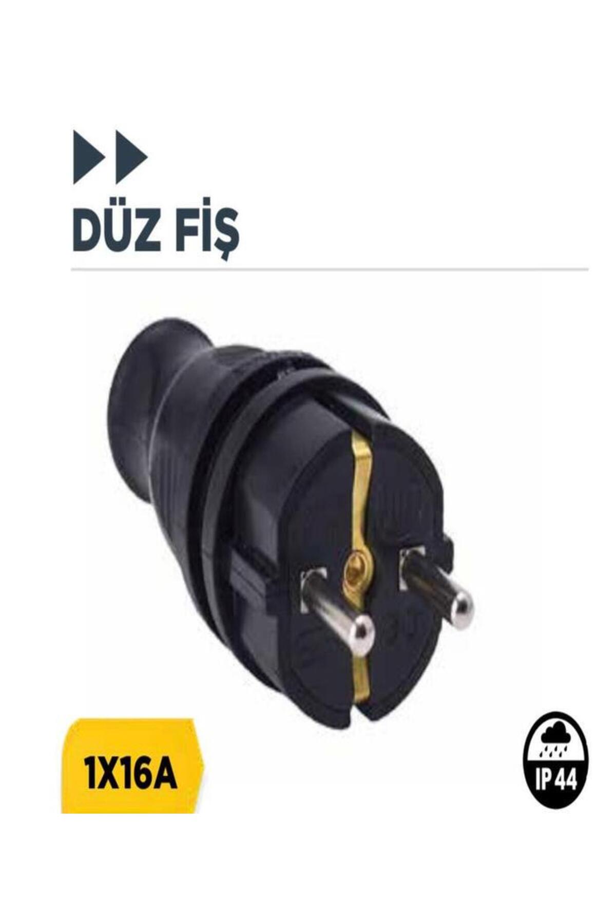 Bylion 1x16a Kauçuk Düz Fi̇ş