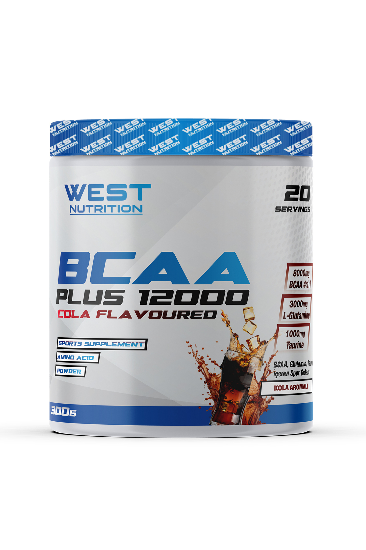 Bcaa Plus 12000 L-Glutamin Taurin 300 gr Kola