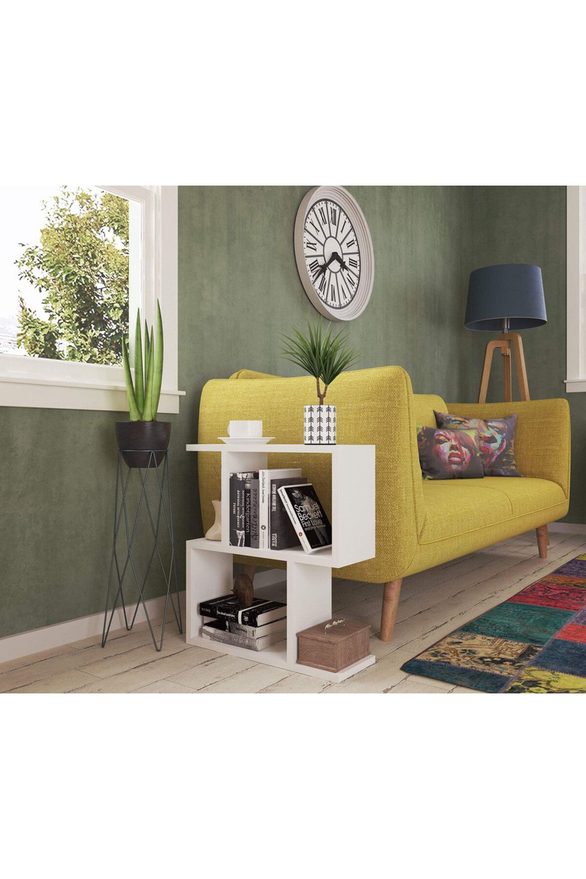Modern home-Versatile Asymmetrical Side Table  White Colour for Modern Spaces 1