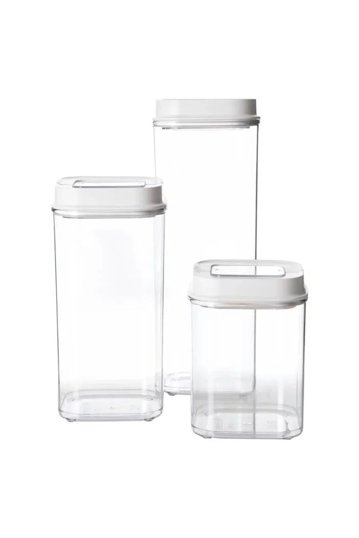 ToXA-Vacuum Storage Container Set of 3 6 Pieces 5.19l Hard Plastic Easy Vacuum Lid Bpa Free 4