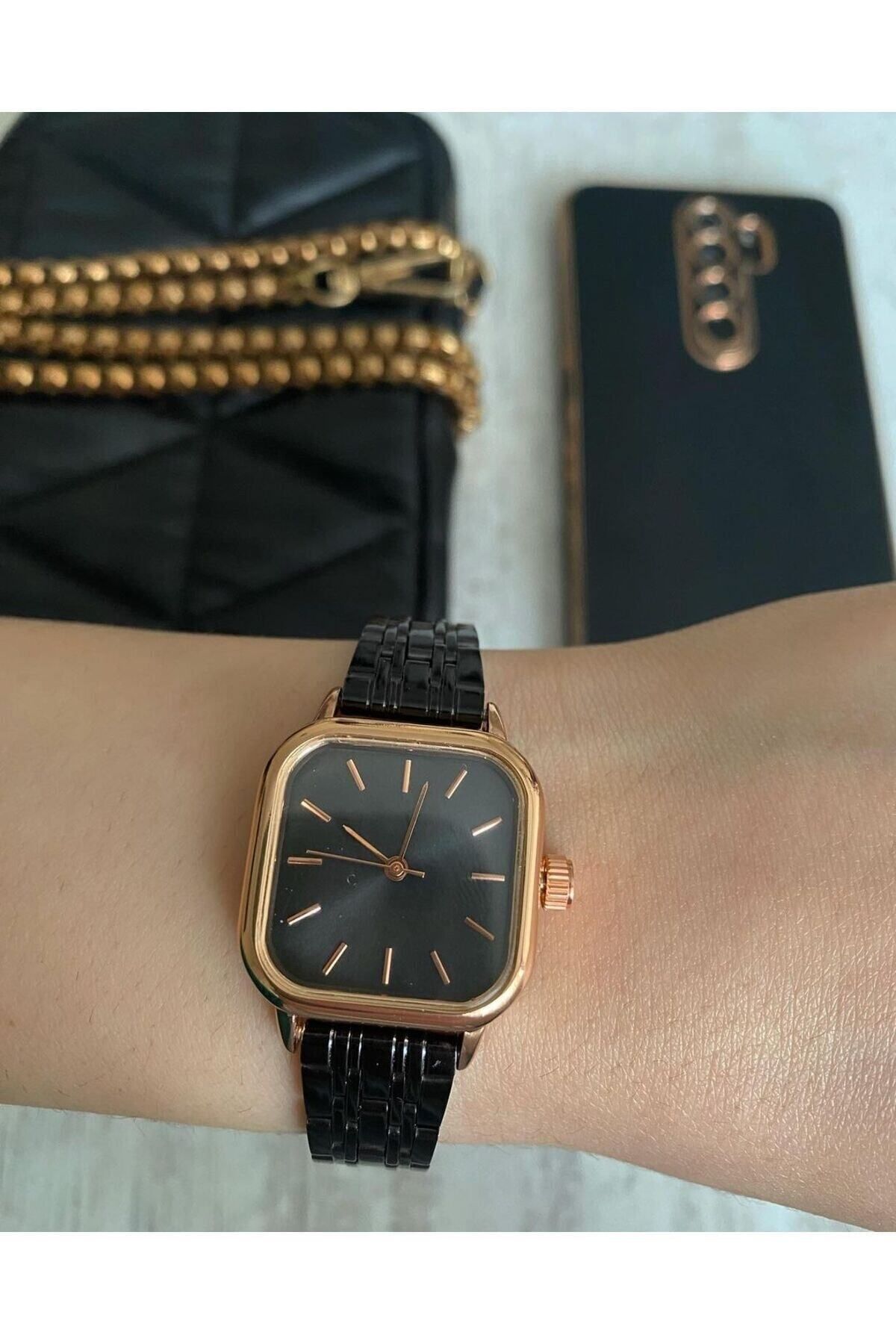Spectrum-Minimal Square Dial Steel Cord Retro Women's Wristwatch 3
