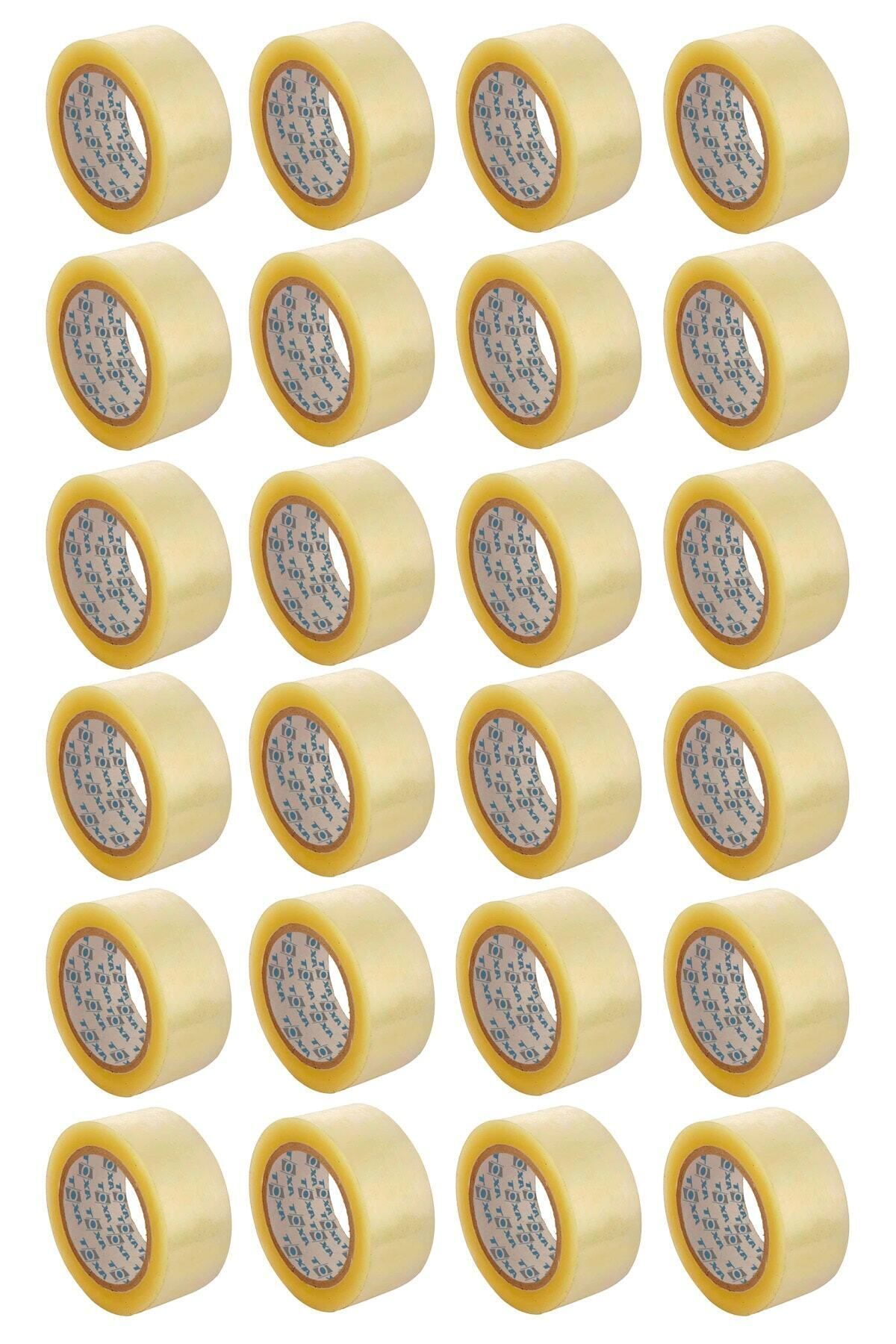 ToXA-24 Pcs 45X100 Clear Acrylic Duct Tape - Real Net, 100 Meter Wrap, Very Strong Unbreakable Tape 1