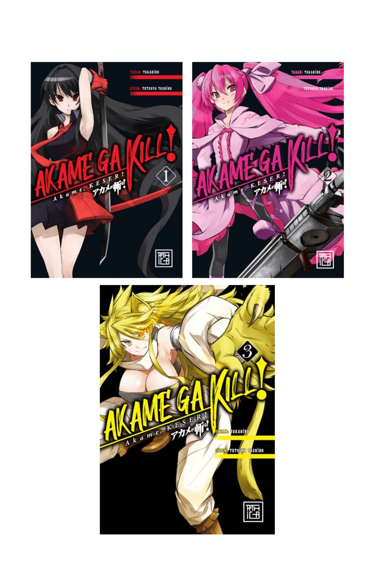 Akameページ Destek Yayınları Akame Keser 1-2-3 Manga Seti Akame Ga Kill