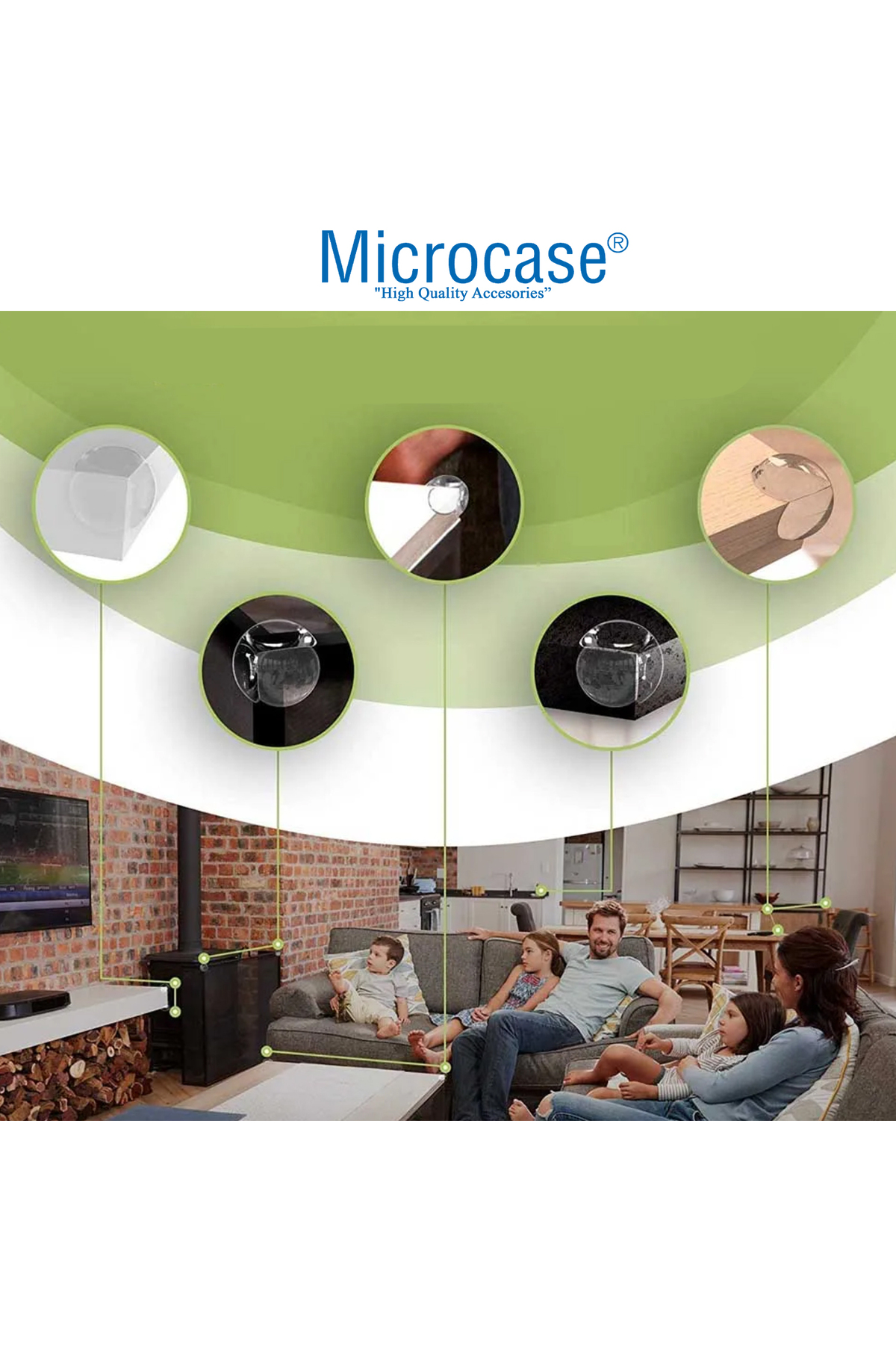 Microcase Bebekler için Eşya Masa Köşe Koruyucu Şeffaf Kendinden Yapışkanlı Silikon Köşe Koruma -AL4543 4 Adet fotoğrafı 2 (önizleme)