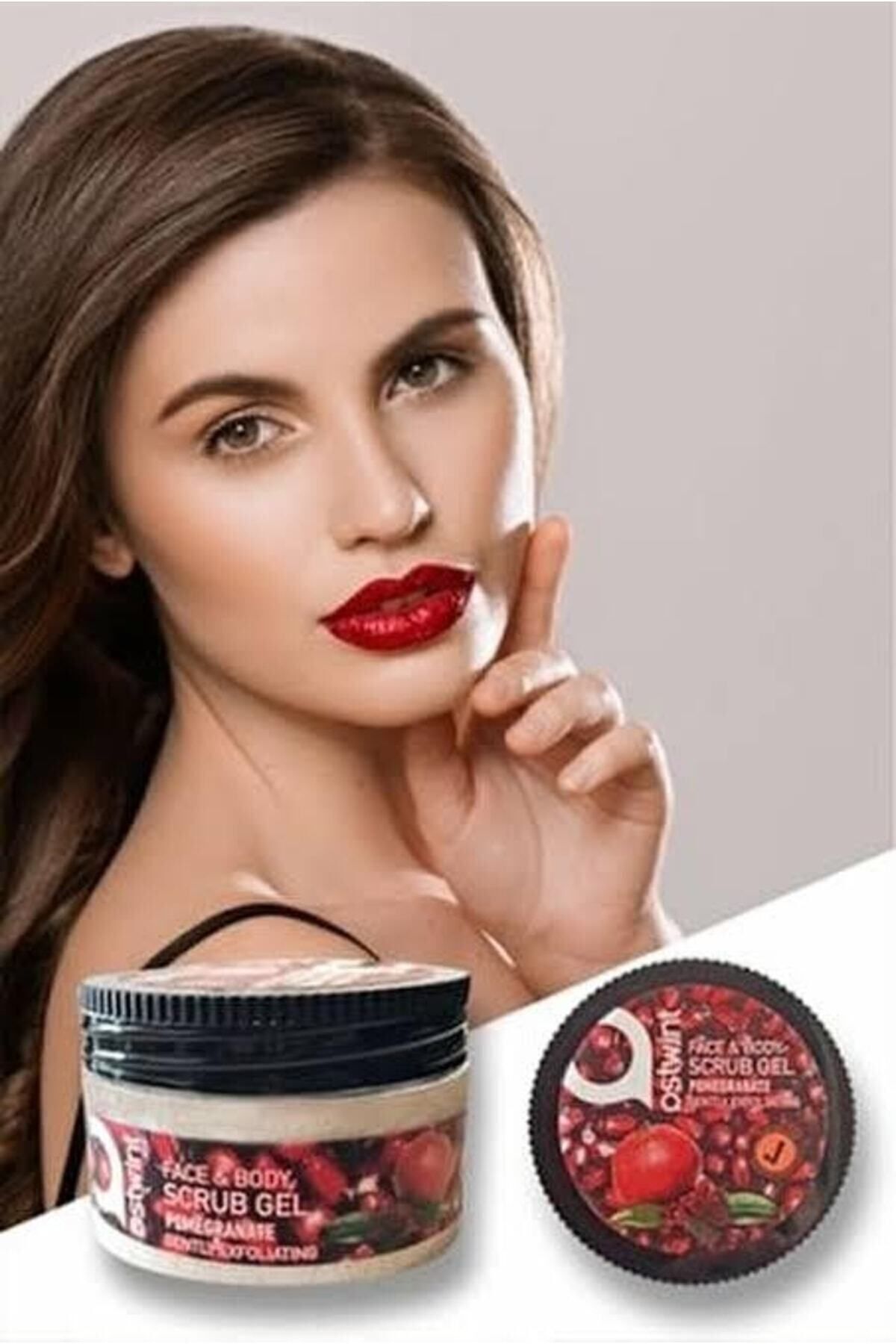 BLUE DROP-Face with Clay - Pomegranate 480ml Body Peeling Scrub, Smoothing Cleanser and Circulation Accelerator 6