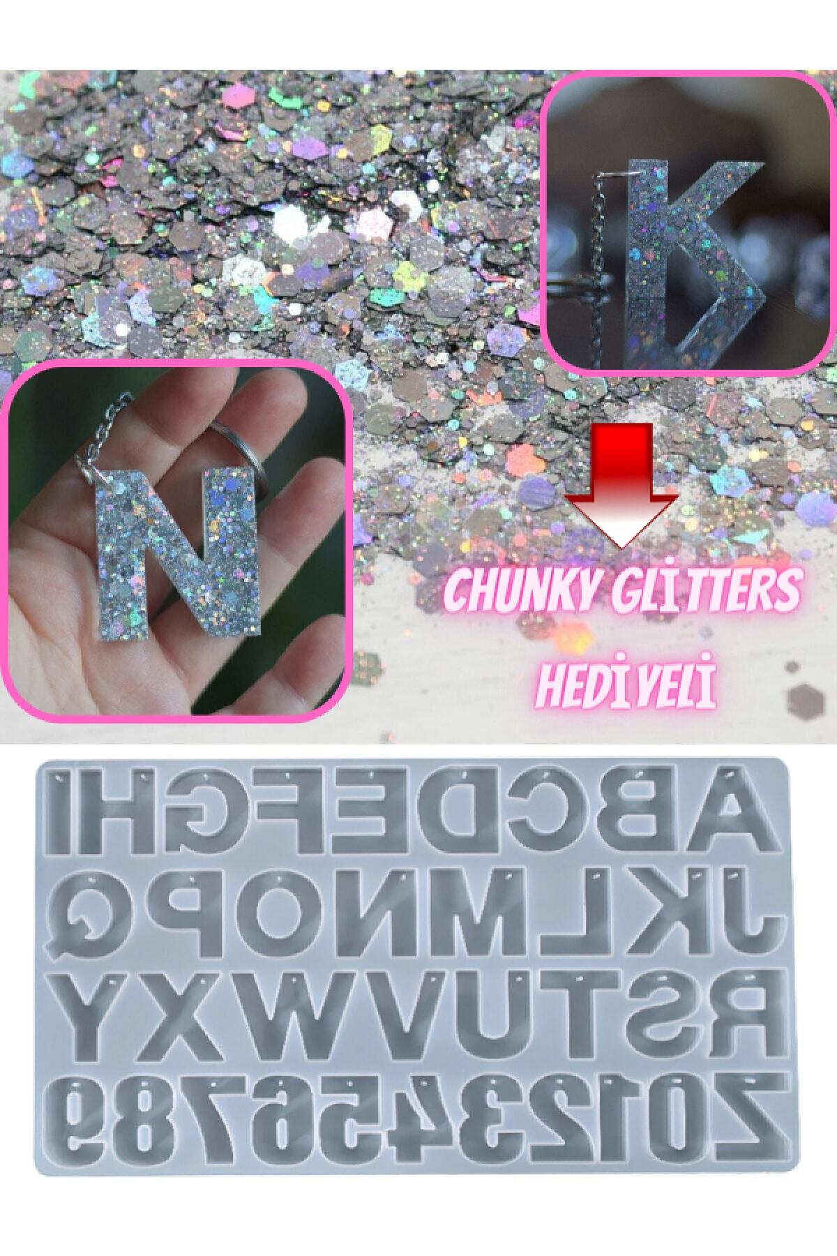 Sirius Hobi Epoksi Anahtarlık Büyük Ters Delikli Harf Silikon Kalıbı