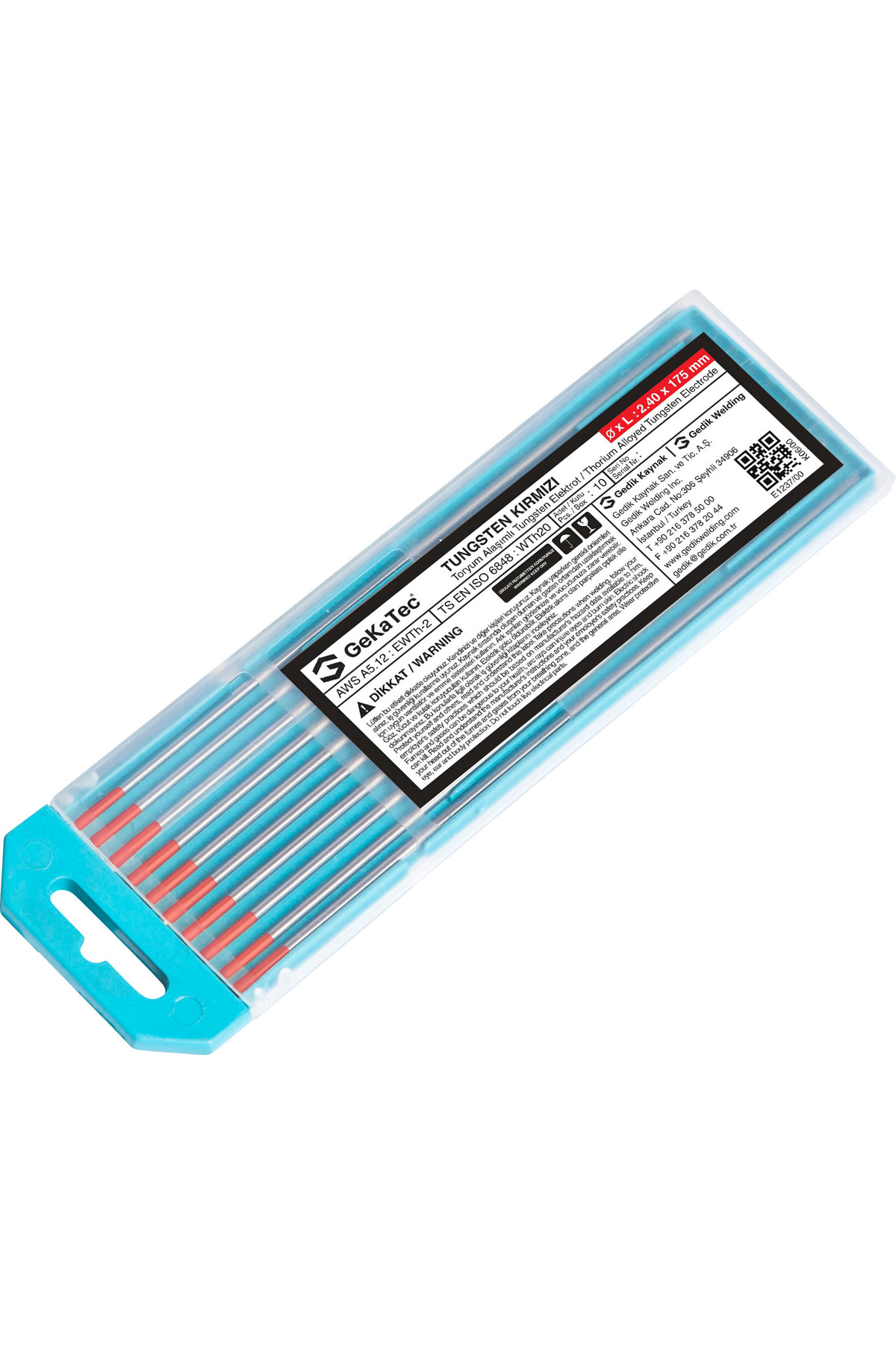 ケンタ① Gedik Kaynak 2.40x175mm KIRMIZI tungsten elektrod - Fiyatı, Yorumları