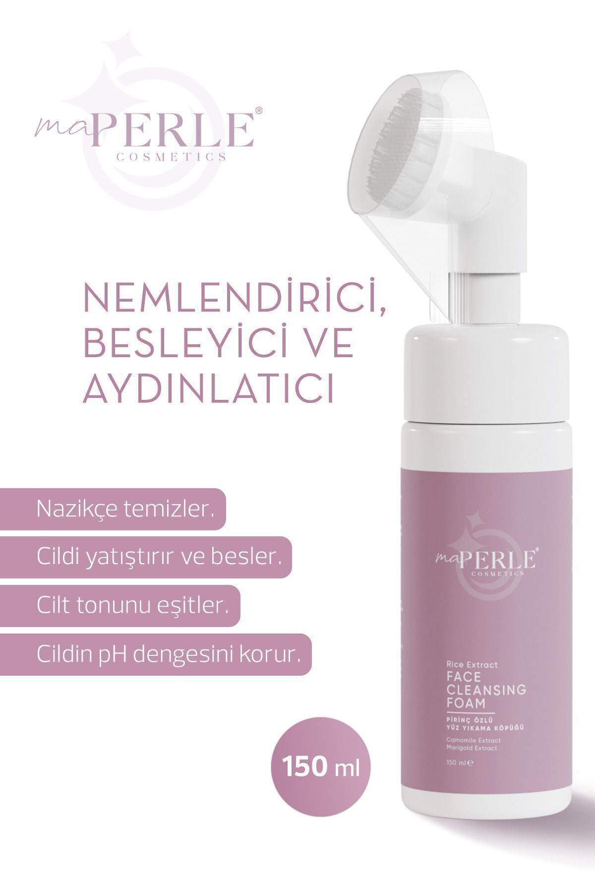 Hassas Silikon Fırça Başlıklı Yüz Yıkama Köpüğü - 150 ml — MA101 — تصویر 2 از 4