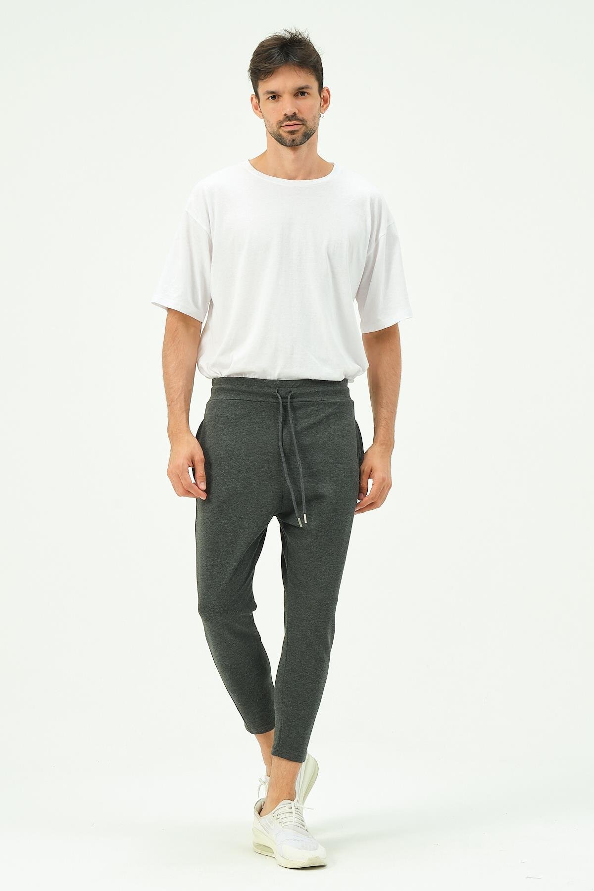 سی اند سیتی شلوار ورزشی مردانه گشاد و راسته، جنس آنتراسیت، کد ۷۸۵