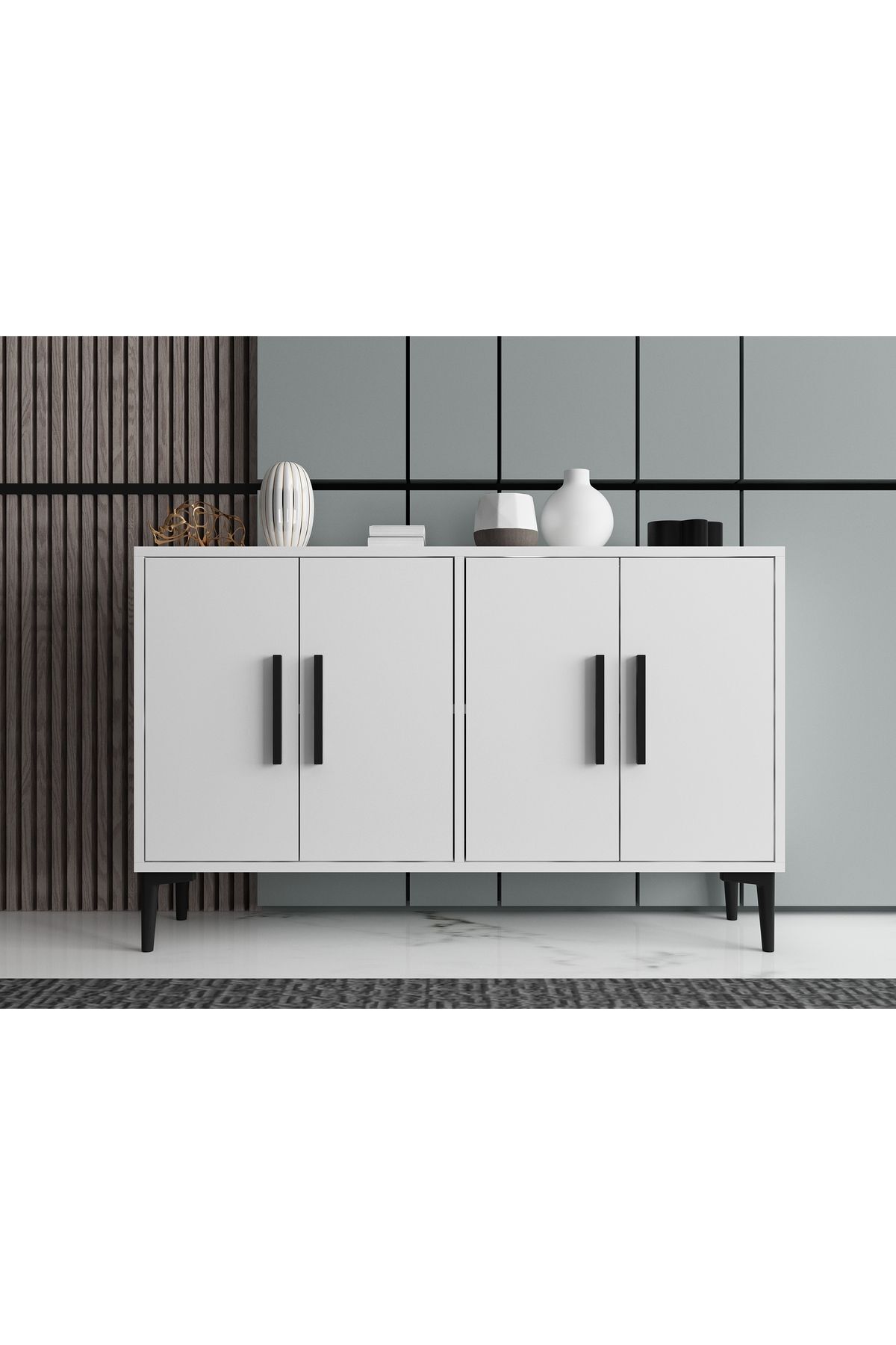 MERT SERT MOBİLYA Rae 120cm Konsol, Tv Sehpası, Tv Ünitesi, Kahve Köşesi, Banyo Dolabı, Çok Amaçlı Dolap