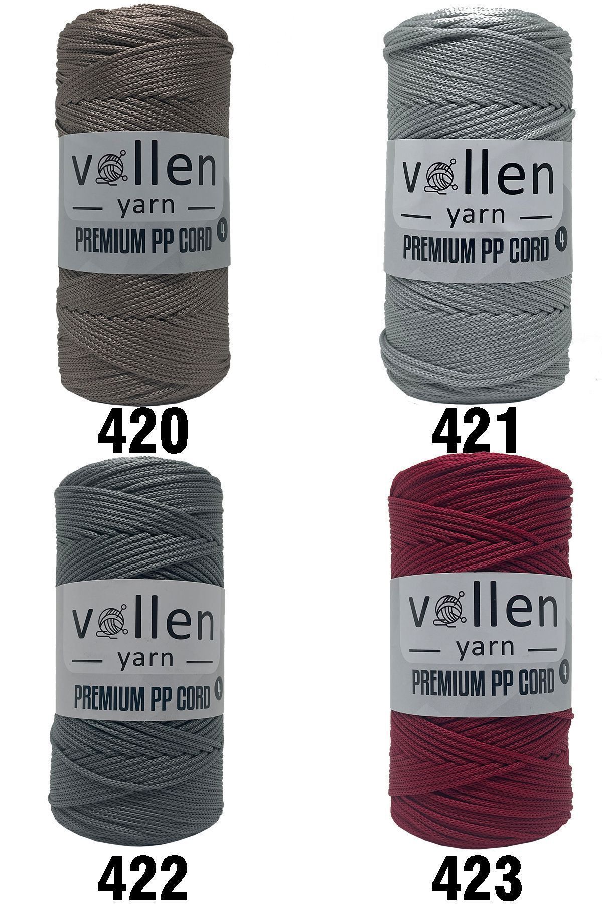 vollen yarn-400 Gr Polyester Macrame Thread, 2mm Set of 2, Macrame Thread, Supla Thread, Bag Thread, 460 Meters 6