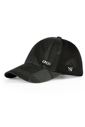 ONEFOFFİCİAL Diamond Black Air Fileli Ve Desenli Siyah Onef Spor Şapka - Unisex