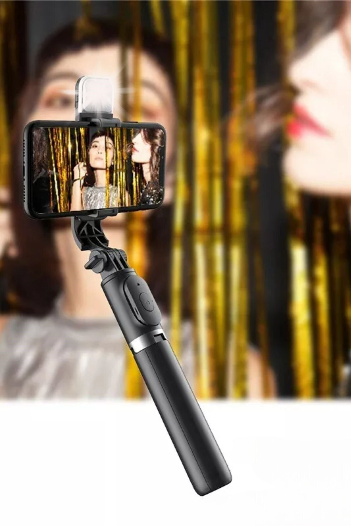 Buffer-Tripod Phone Holder with Light and Wireless Remote Control - Selfie Stick 5