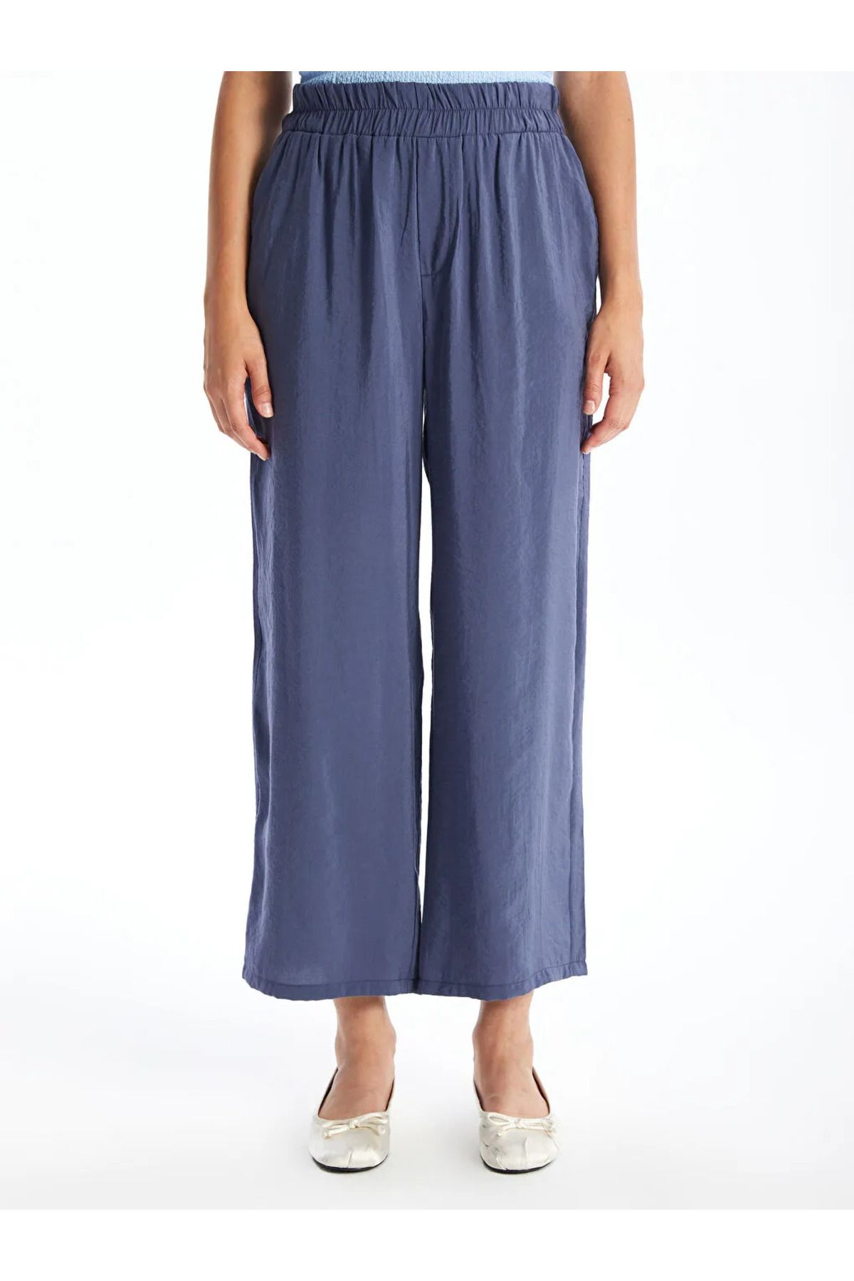 LC Waikiki-LCW Grace Indigo – Bequeme, geformte Damenhose mit elastischem Bund 4