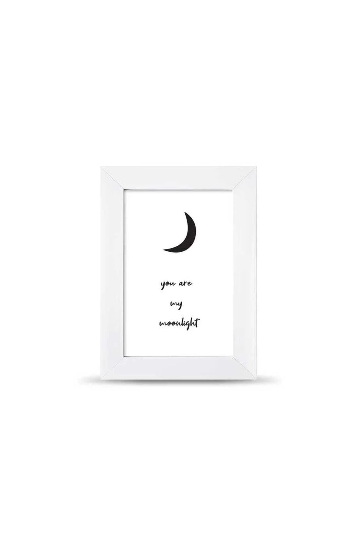 bi'aldım-You Are Moonlight You Are Moon Light C?erc?eveli Banner Poster - 10x15 Cm Small Size 4