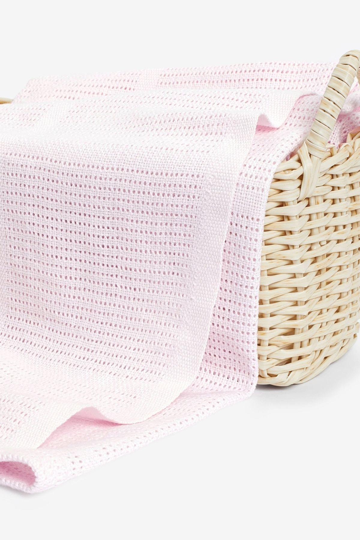 Next Baby-100% Cotton Pink Knitted Baby Blanket 3
