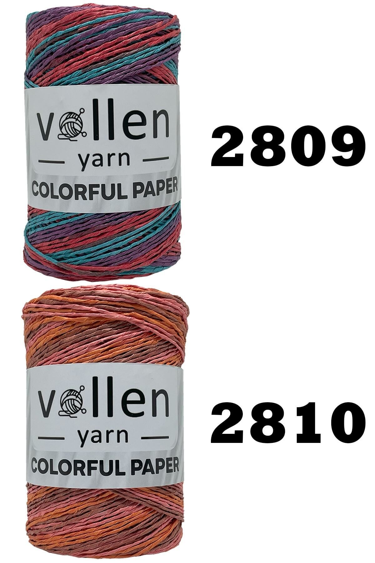 vollen yarn-خيط من الورق الطبيعي الملون الفاخر، وخيط حقيبة القش، وخيط الرافية، وقوس، وقبعة، وخيط جديلة 8