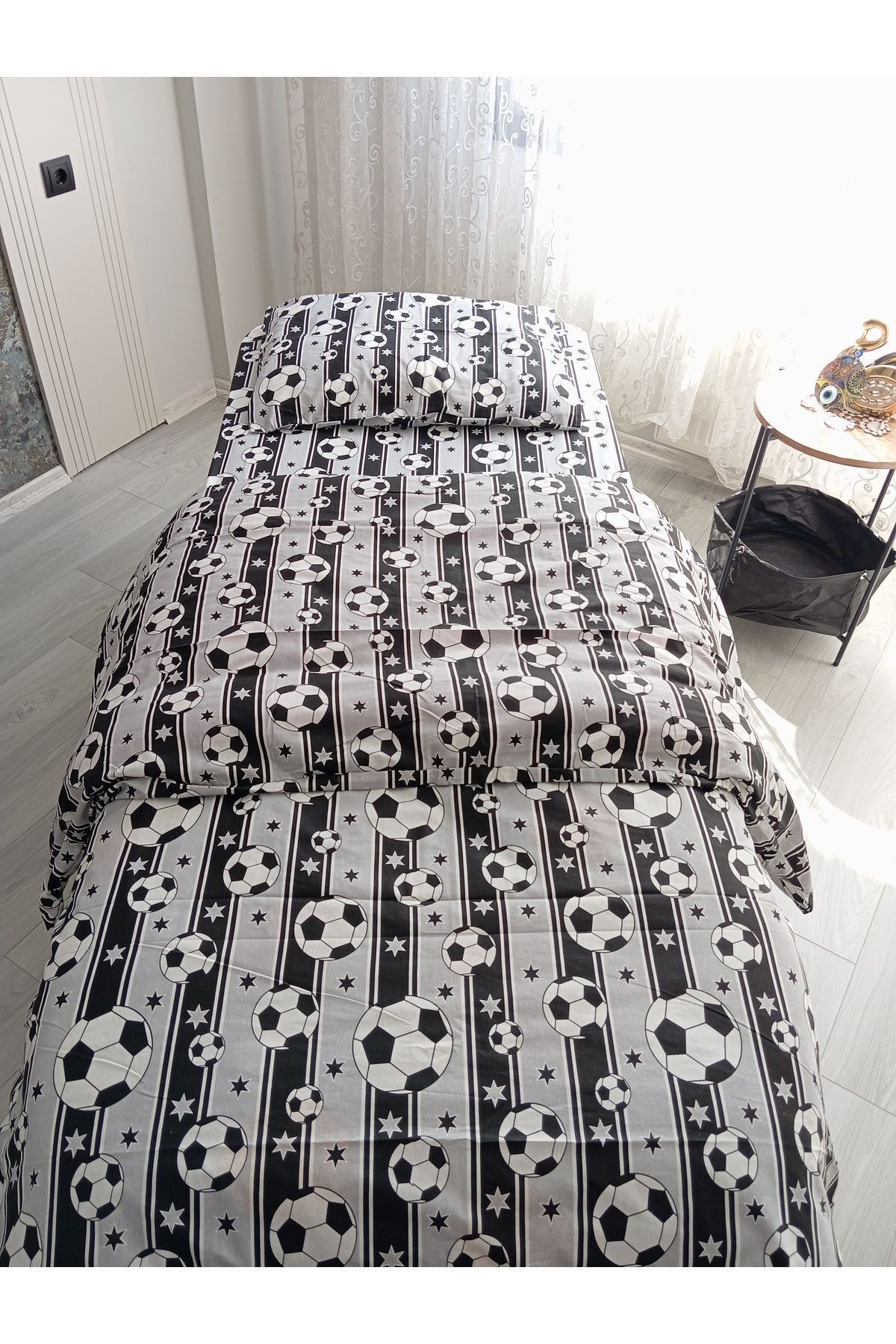 Home-Nirvana Home - Single Fan Patterned Bedding Set 4