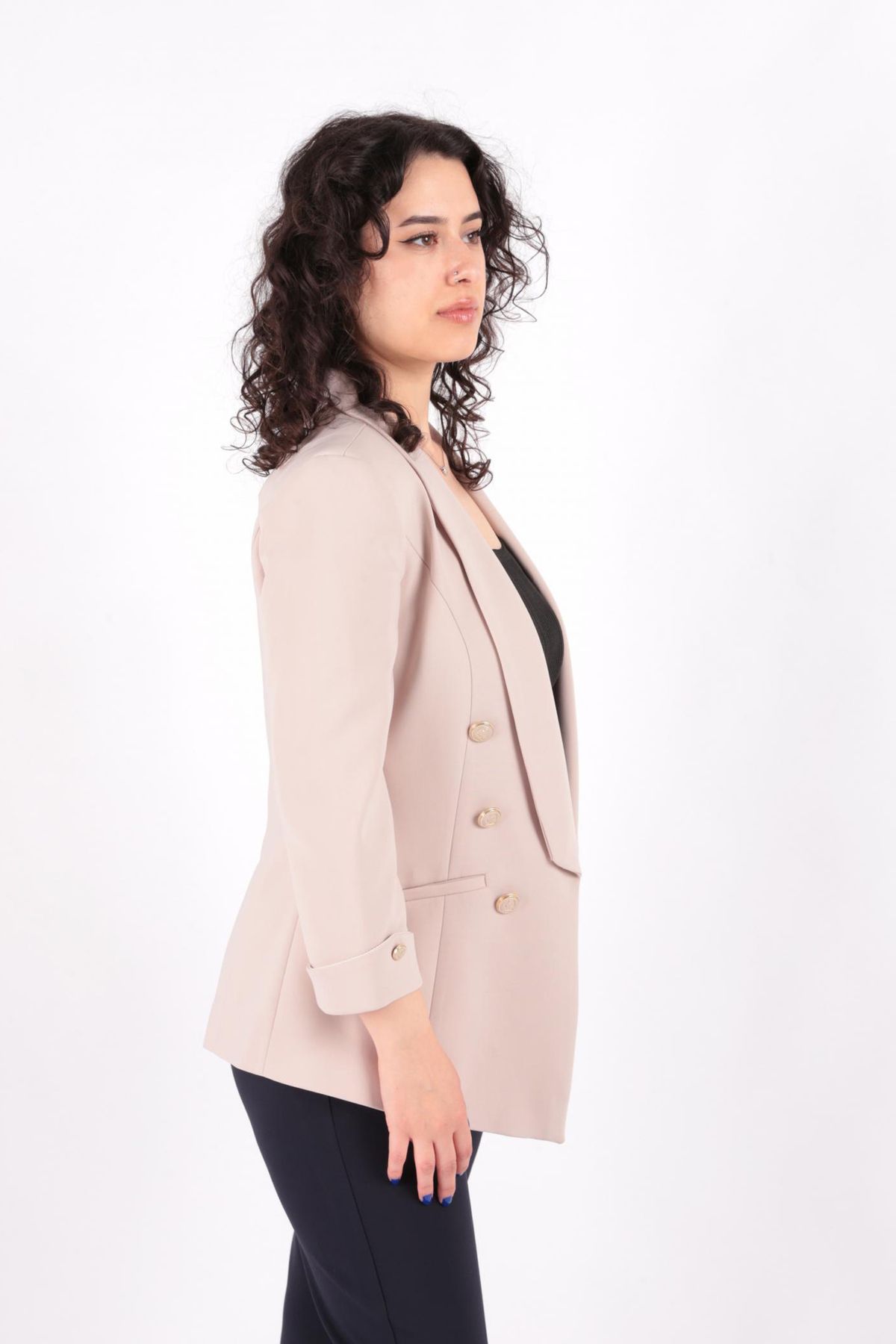 AYHAN-90599 Model Women's Blazer Jacket 3