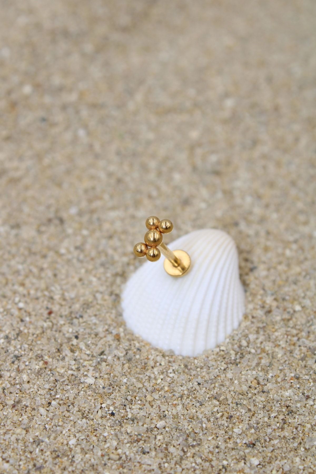 Piercing Surgical Steel Piercing Cartilage Tragus Conch Helix Gold Color Five Ball Labret