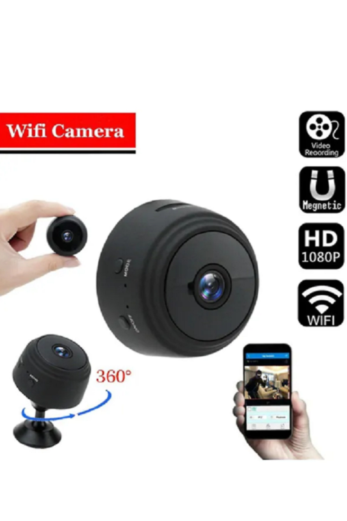 kendinalyap A9 Mini Wifi 365cam Uygulamalı Güvenlik Kamerası
