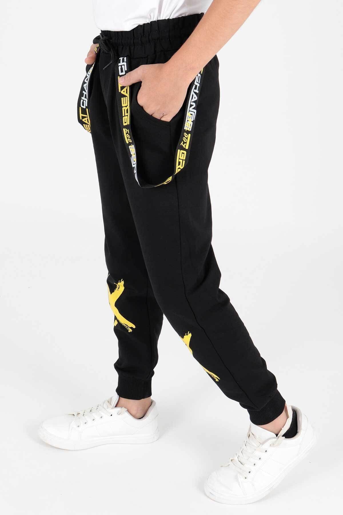 AHENGİM-Boy's XX PrintEd TrEndy SwEatPants - Elastic Skinny LEg AK2105 2