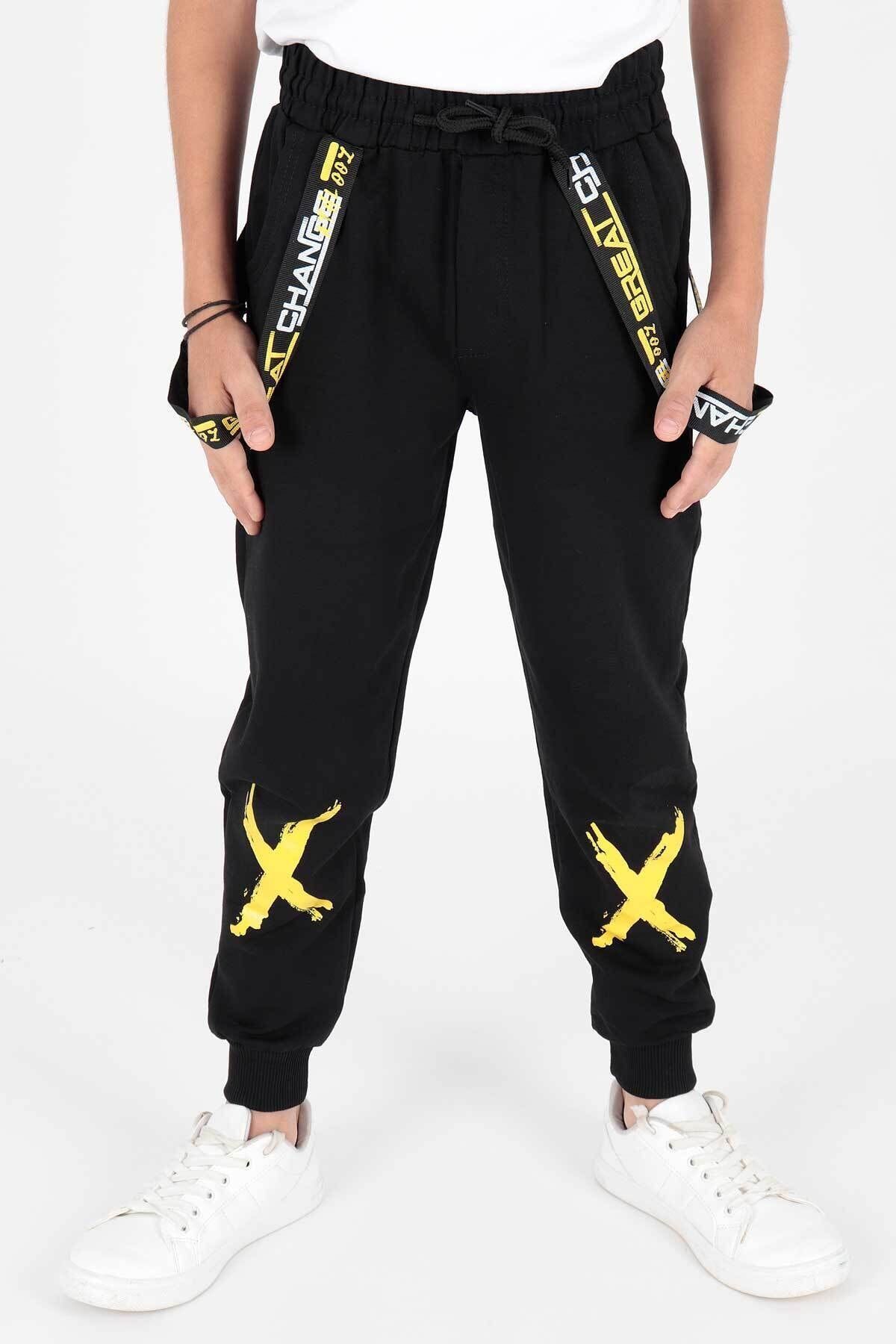 AHENGİM-Boy's XX PrintEd TrEndy SwEatPants - Elastic Skinny LEg AK2105 6