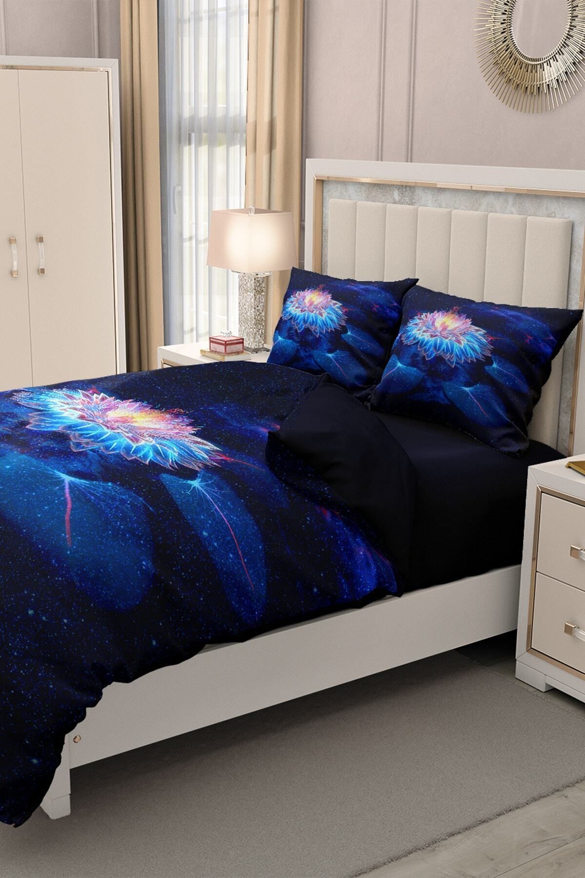 سرویس روتختی  آبی سرمه ای مونوهومMonohome | MONOHOME33217 اورجینال - تصویر 4