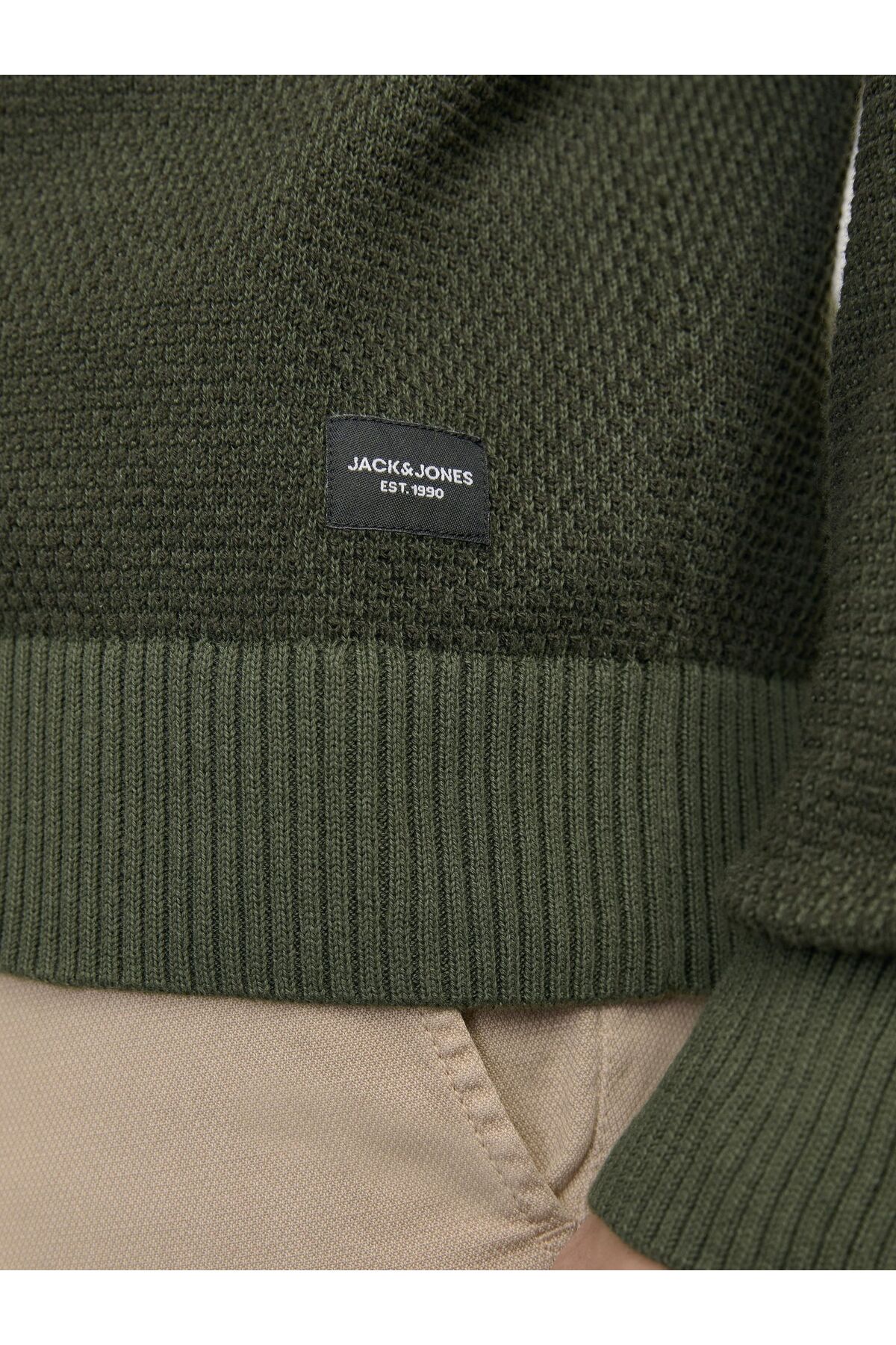 بافت و پلیور Jack & Jones اورجینال مردانه برند جک اند جونز 12258139 Rundhals and Strickpullover Rundhals and Einfarbig Strickpullover - تصویر 6