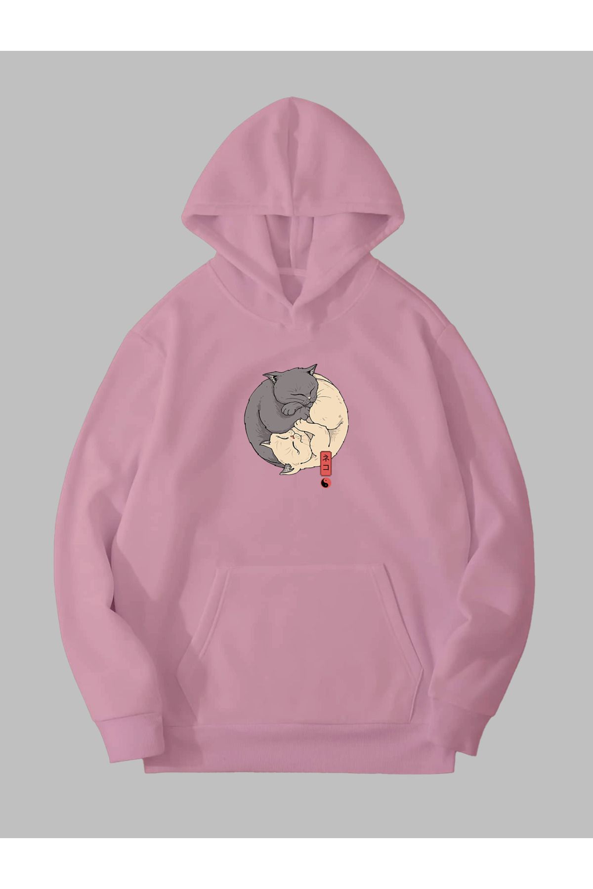 Harmandar 3 plik Ying Yang Bask l Pembe Kanguru Cepli Kapu onlu Sweatshirt Hoodie Fiyat Yorumlar Trendyol