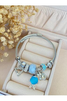 Karen Jewelry Charmlı Balık Figürlü Çelik Bileklik