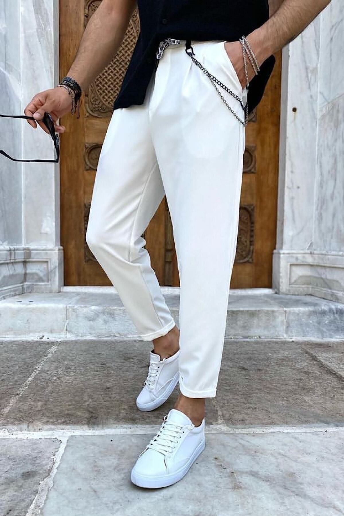 شلوار سفید مردانه لباس جگر صاف و Denim Shorty
