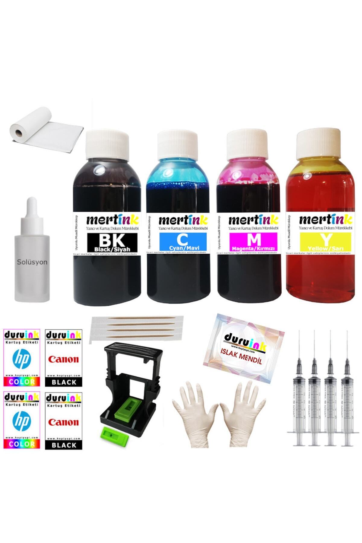 Mertink Canon Ip2700 Ip2702 Mp230 Uyumlu Kartuş Dolum Seti (pg 510 Cl 511) 4x100ml 4 Renkli Mürekkep