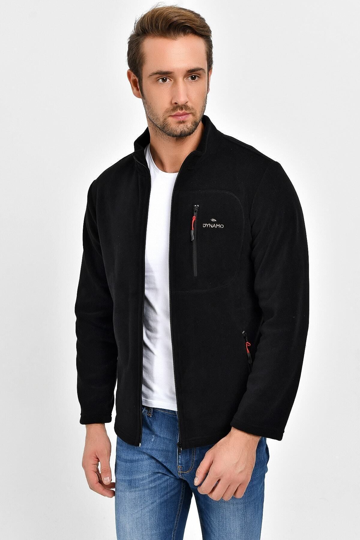DYNAMO-Schwarze Fleecejacke für Herren in Übergröße 4