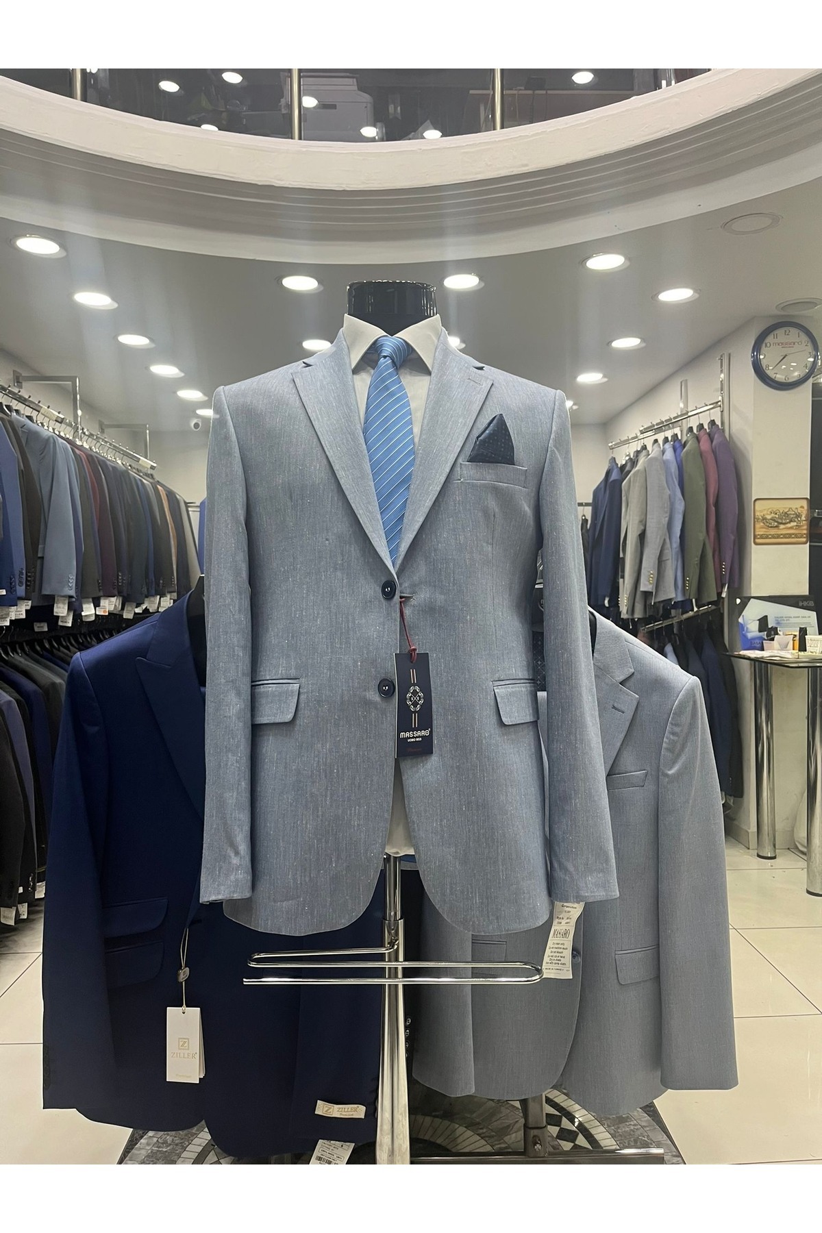 ژاکت مردانه آبی ENRICO MASAROTTI | ENRICOBTTLKTN اورجینال - تصویر 4