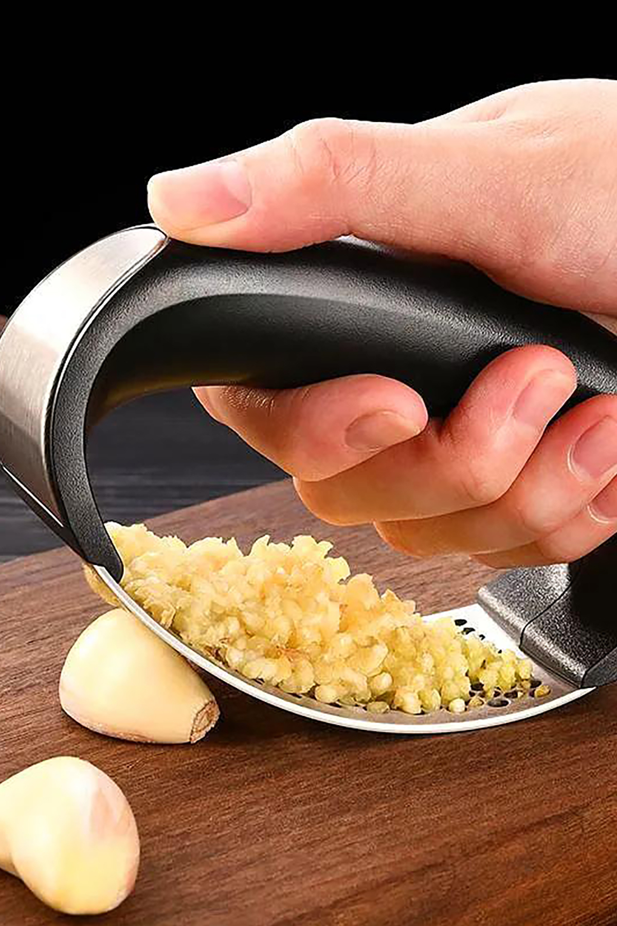 TechnoStation Pratik Sarımsak Ezeceği Sarımsak Öğütücü Rende Paslanmaz Çelik Sarımsak Ezici