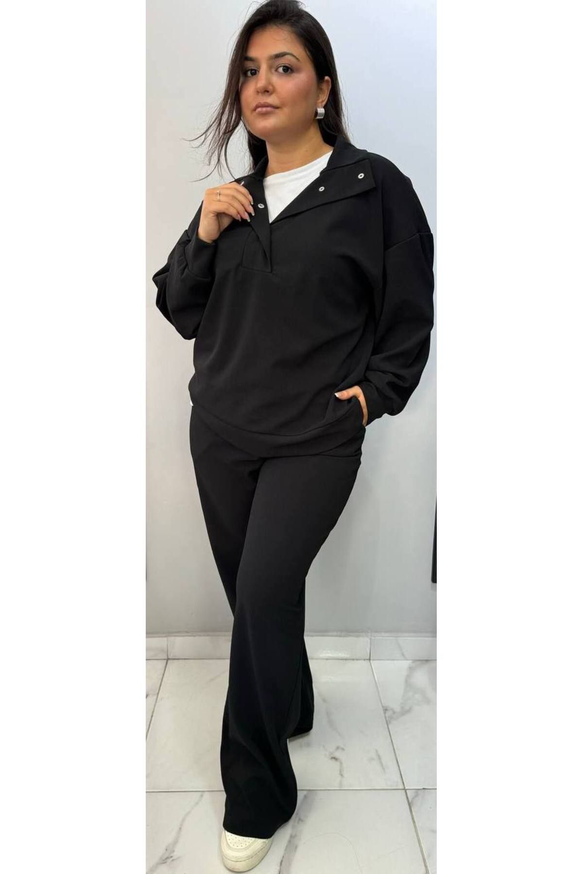 Butik Nilyam-Дамски анцуг за големи размери - с копчета, гъвкав и свободен 24151 4