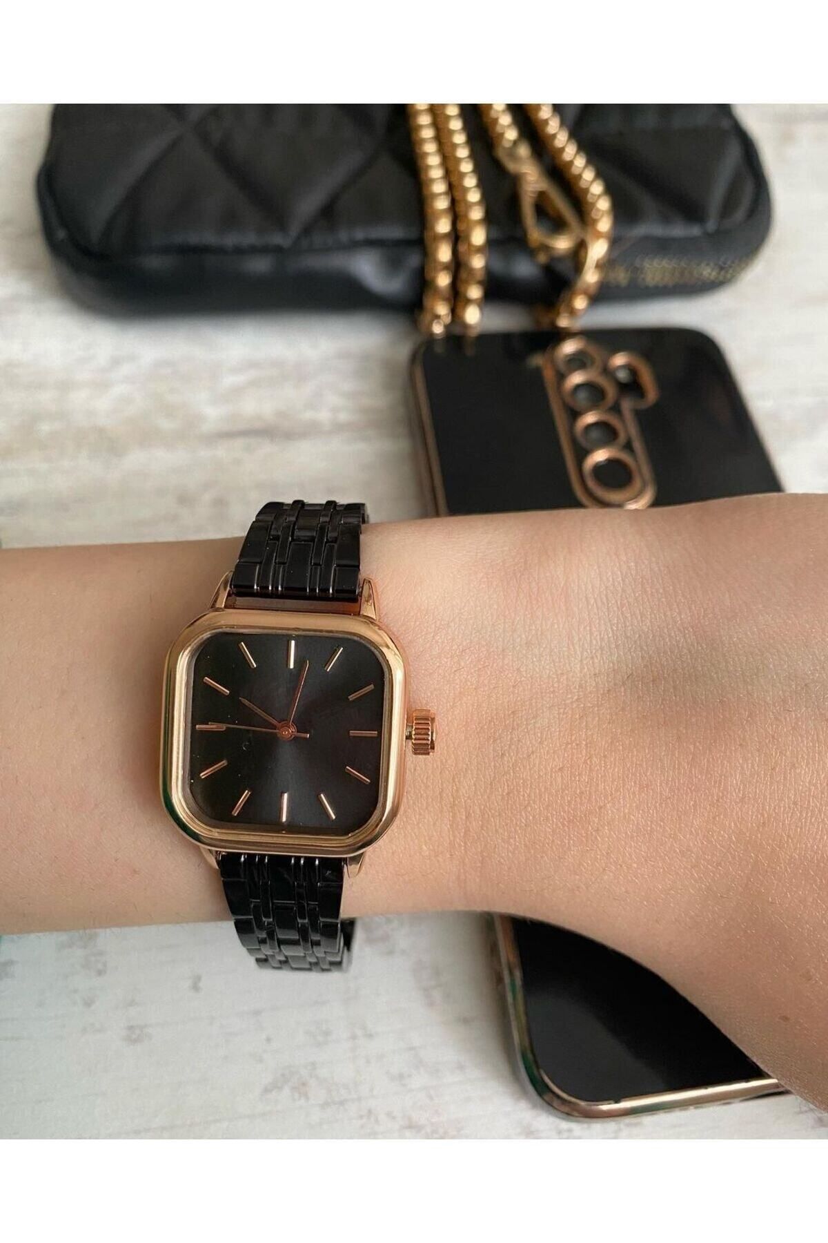 Spectrum-Minimal Square Dial Steel Cord Retro Women's Wristwatch 2
