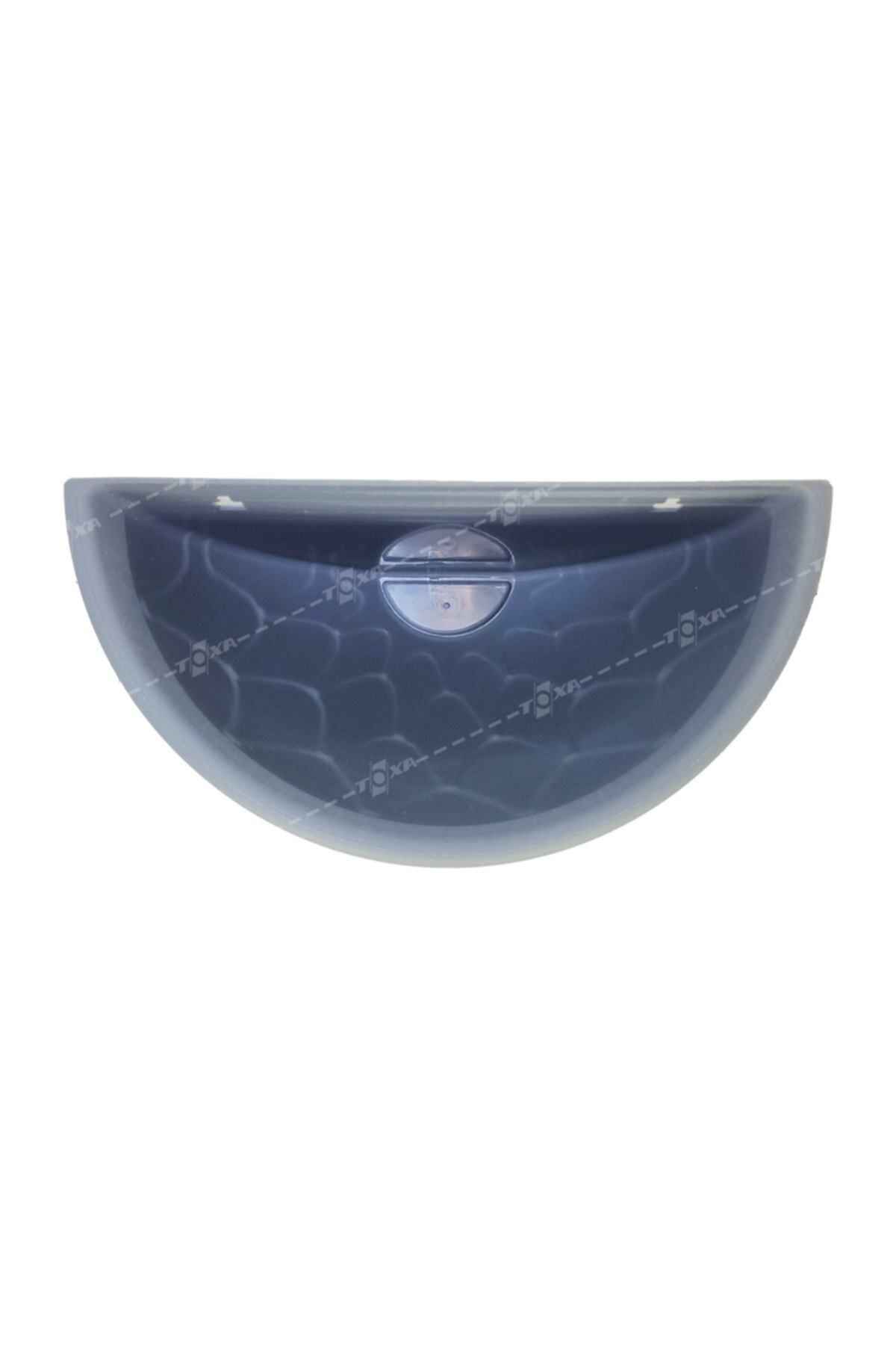 1.4 Litre Antrasit Yarım Duvar Balkon Saksısı Bahçe Duvarı Mat Plastik Saksı Damla No1 24,5x15,5cm 7