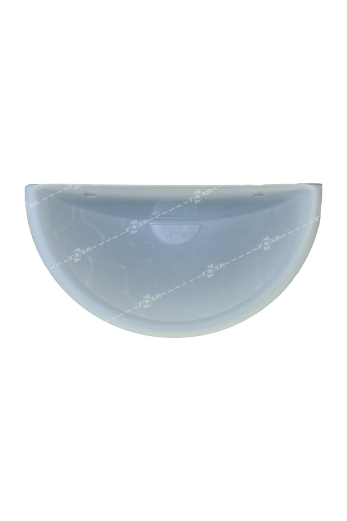 2.4 Litre Beyaz Yarım Duvar Balkon Saksısı Bahçe Duvarı Mat Plastik Saksı Damla No2 29,5x17,5cm 6