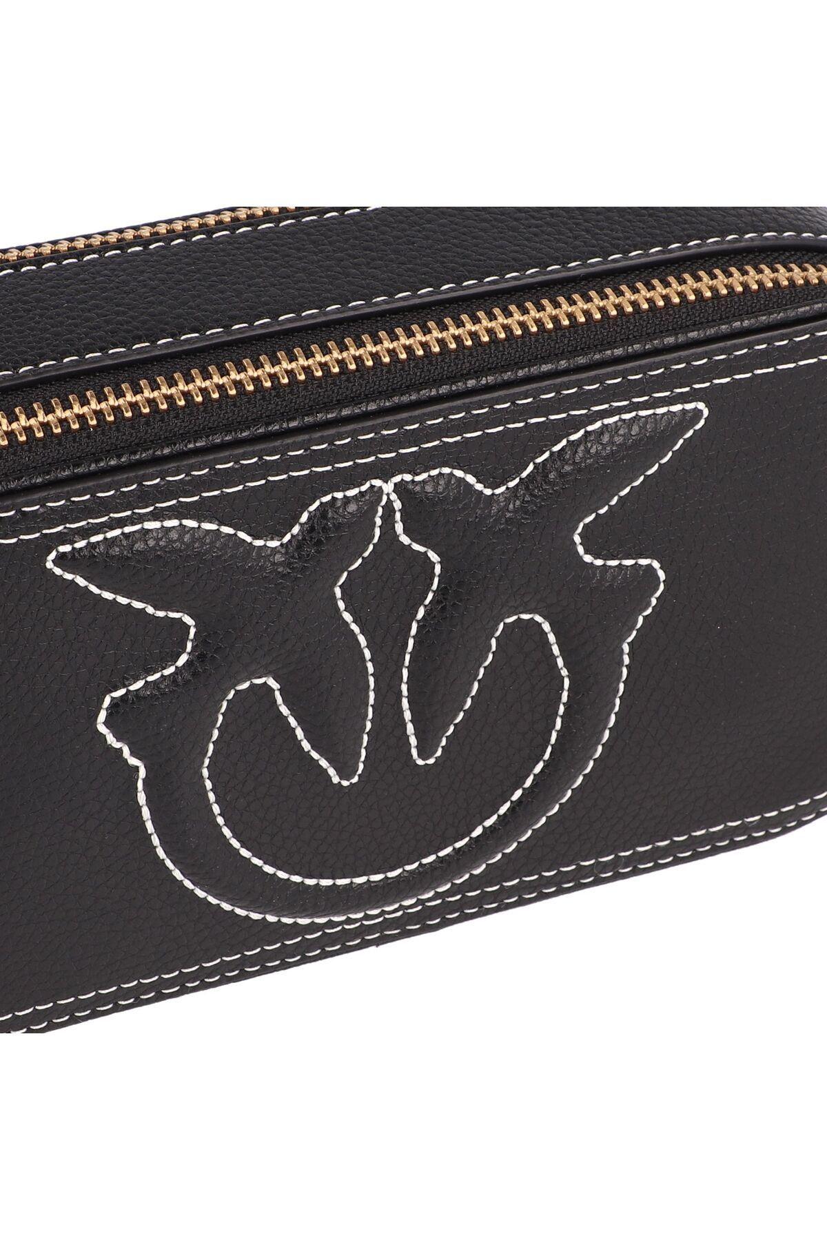 PİNKO-Carrie Camera Mini Bag Umhängetasche Leder 18 cm 4