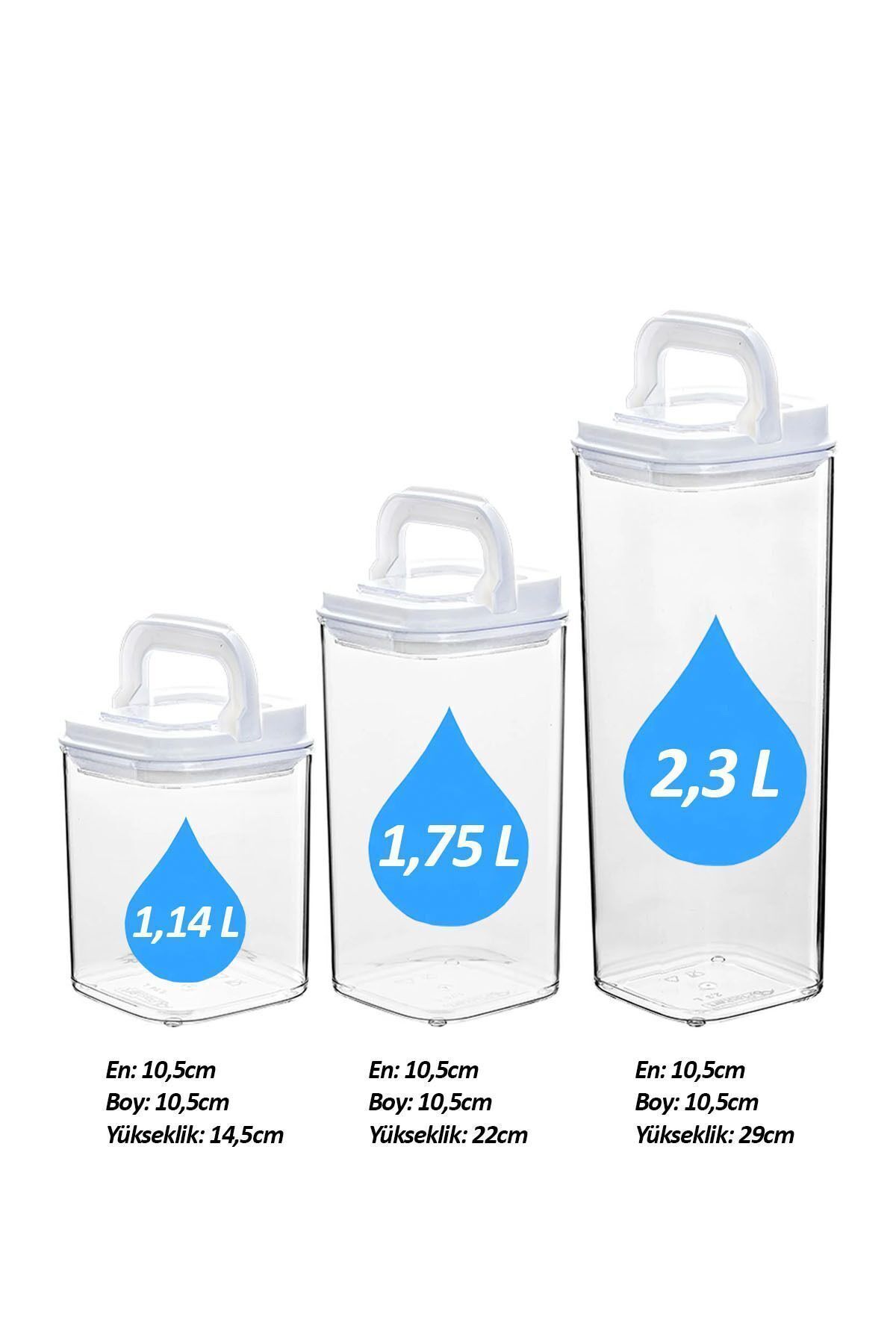 ToXA-Vacuum Storage Container Set of 3 6 Pieces 5.19l Hard Plastic Easy Vacuum Lid Bpa Free 2