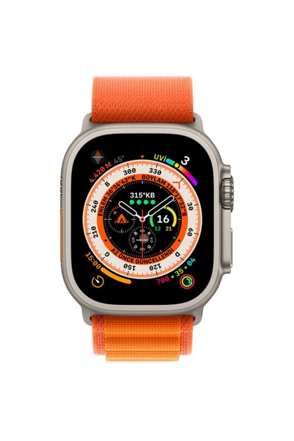 Fulltech Smart Watch 2.0 49mm Buyuk Ekran Ip68 Suya Dayan kl l k Nfc Cift Kordon Ak ll Saat Giyilebilir