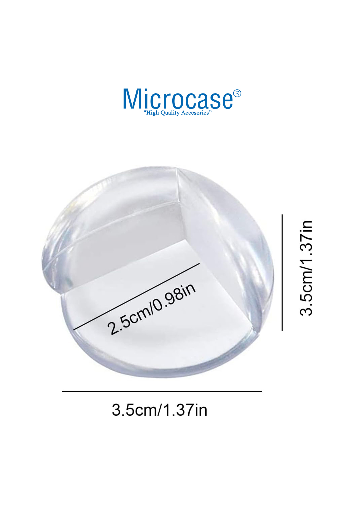 Microcase Bebekler için Eşya Masa Köşe Koruyucu Şeffaf Kendinden Yapışkanlı Silikon Köşe Koruma -AL4543 4 Adet fotoğrafı 3 (önizleme)