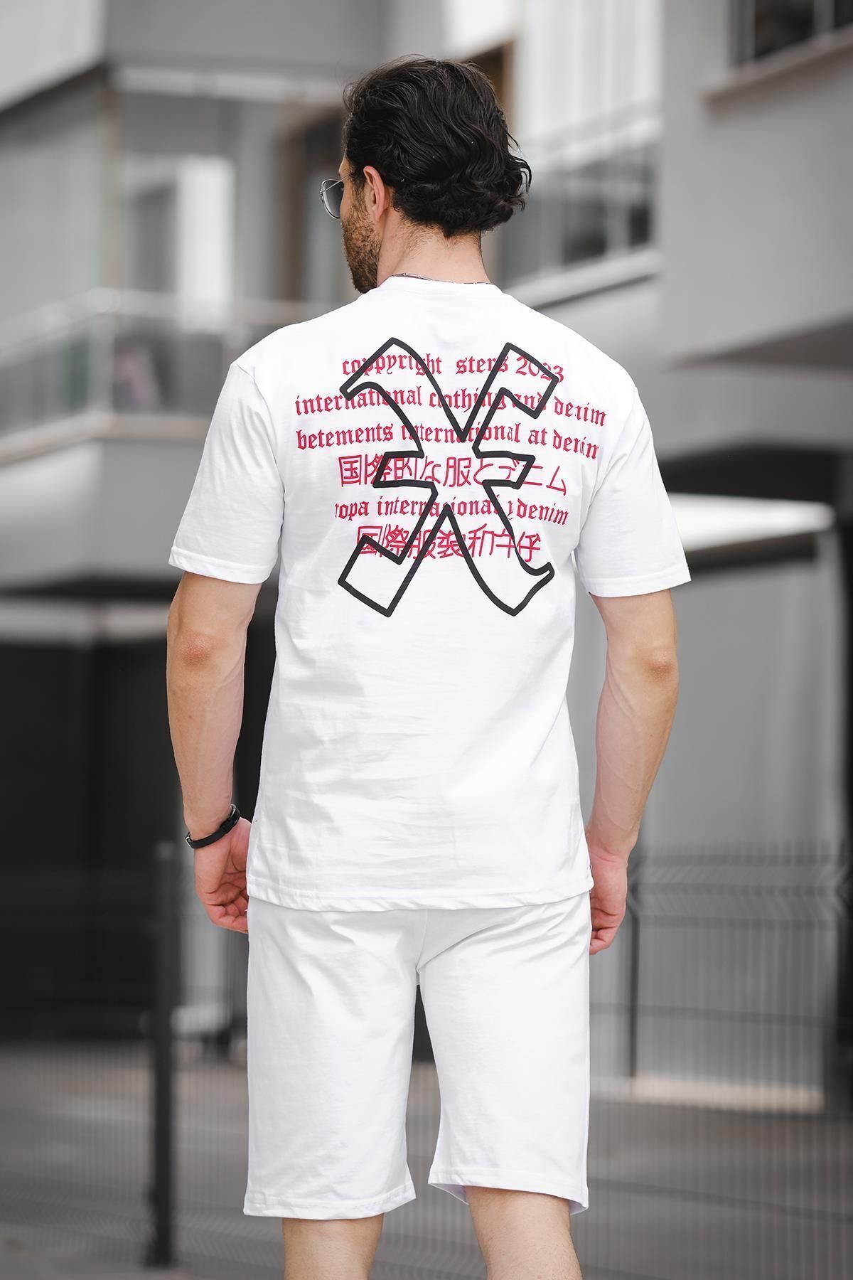 Oksit-Guido Chiness Men's Shorts T-shirt Set with Front and Back Print 4