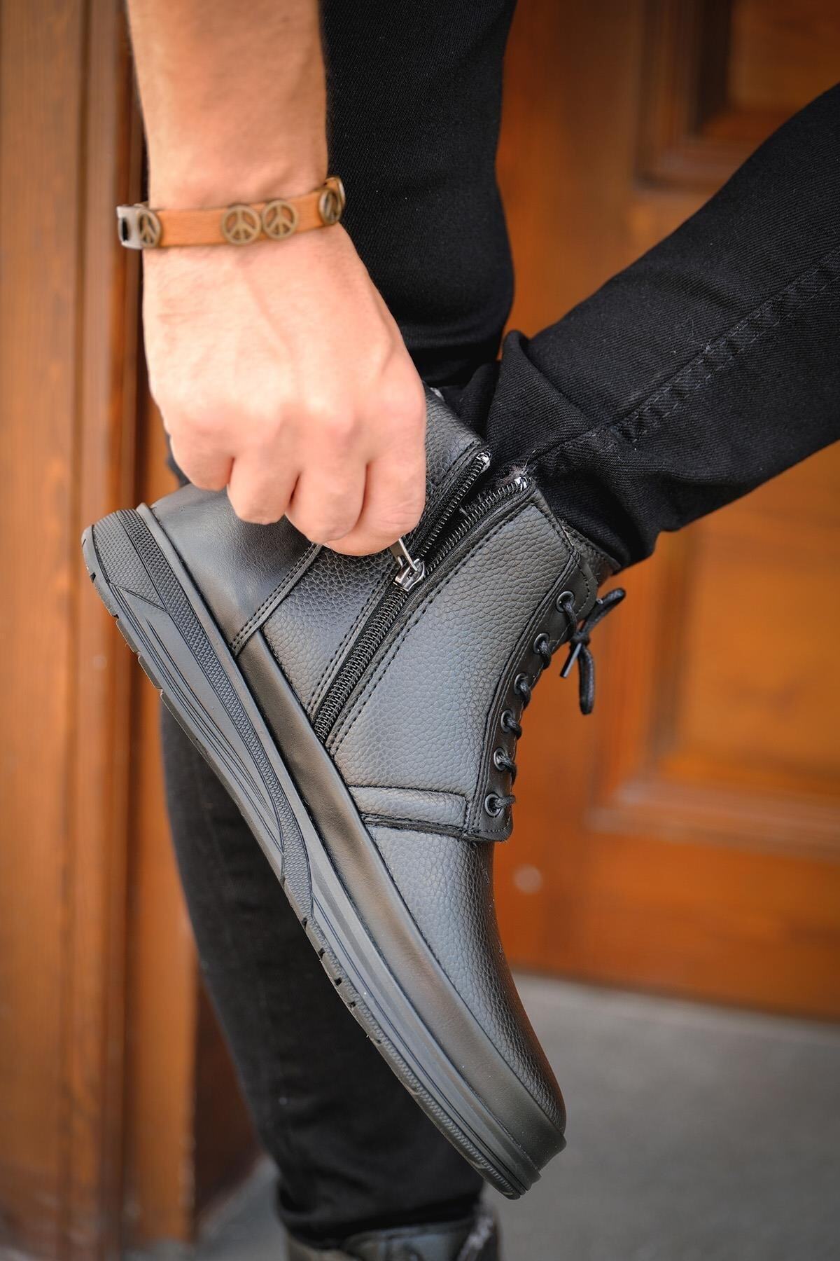 بوت مردانه مشکی Oksit | falconmori اورجینال - تصویر 4